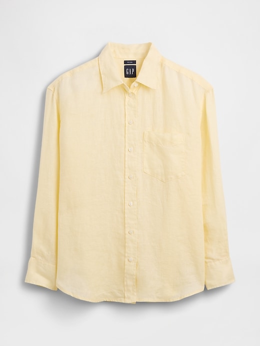 Image number 5 showing, 100% Linen Oversized Shirt