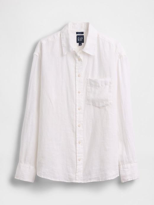 Image number 5 showing, 100% Linen Oversized Shirt