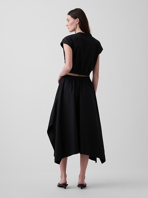 Image number 2 showing, Poplin Handkerchief Midi Skirt