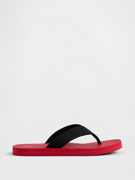 Image number 1 showing, Kids Canvas Flip Flops