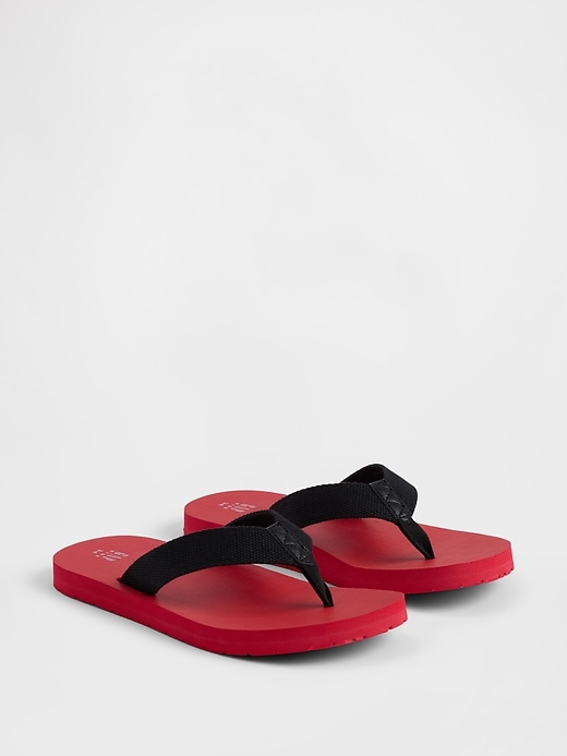 Image number 2 showing, Kids Canvas Flip Flops