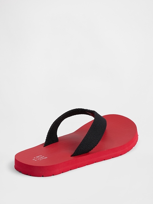 Image number 3 showing, Kids Canvas Flip Flops