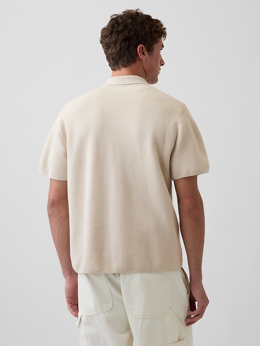 Image number 3 showing, Oversized Quarter-Zip Pocket Polo Sweater