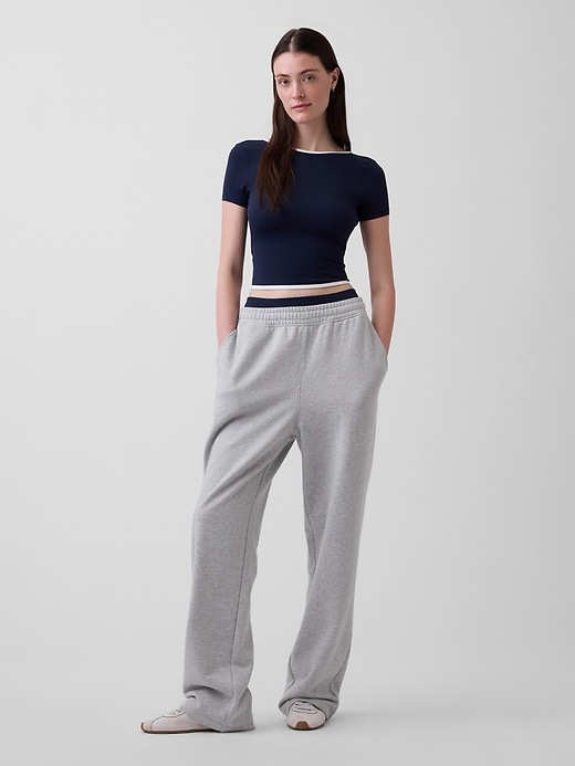 Image number 5 showing, GapFit Smooth Reversible Wrap Crop Top