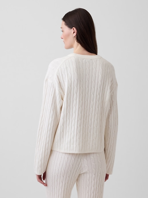 Image number 3 showing, CashSoft Oversized Cable-Knit Sweater