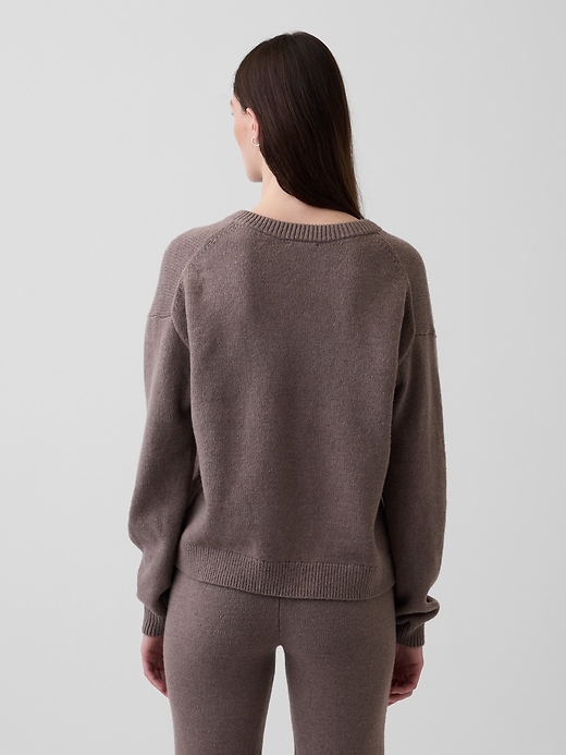 Image number 3 showing, CashSoft Oversized V-Neck Sweater