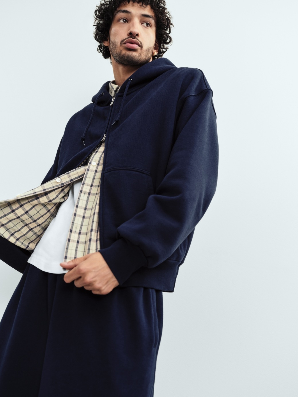 Мужская рубашка Gap Twill Straight-Hem, цвет: Зелёный клетчатый — фото 5