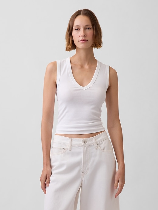 Image number 1 showing, Modern V-Neck Tank Top