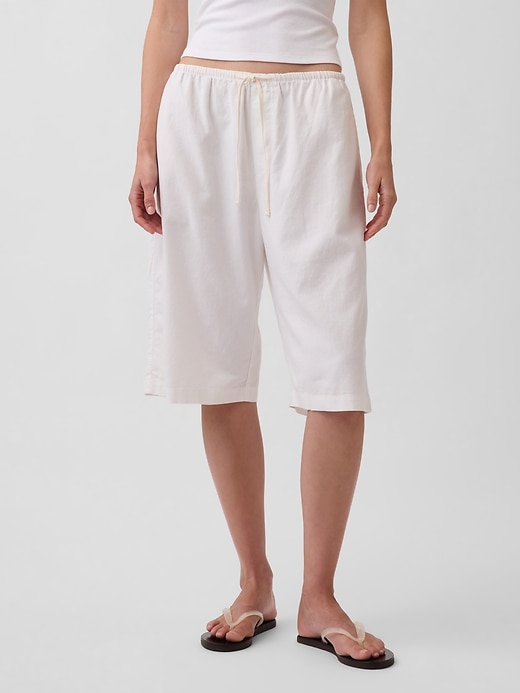 Image number 2 showing, Linen-Blend Relaxed Easy Culotte Pants