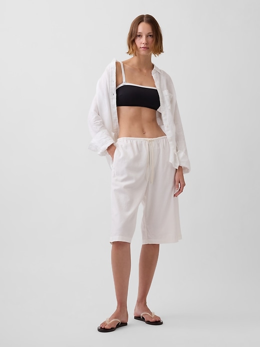 Image number 6 showing, Linen-Blend Relaxed Easy Culotte Pants