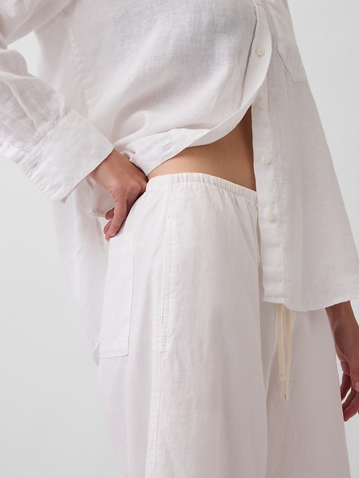 Image number 7 showing, Linen-Blend Relaxed Easy Culotte Pants