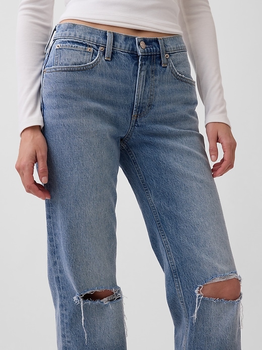 Image number 6 showing, Mid Rise Straight Jeans