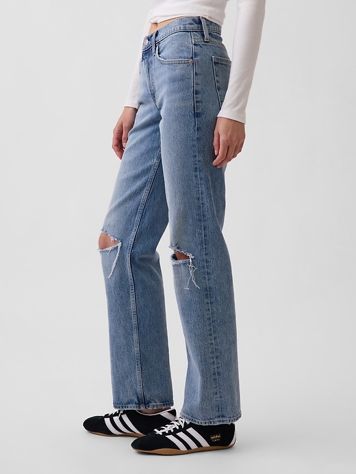 Image number 3 showing, Mid Rise Straight Jeans
