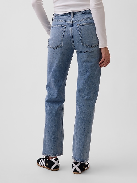 Image number 4 showing, Mid Rise Straight Jeans