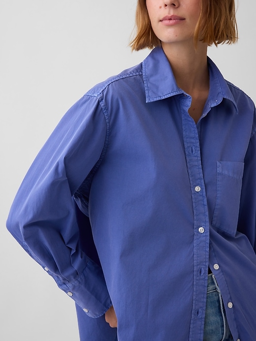 Image number 4 showing, Organic Cotton Poplin Big Shirt