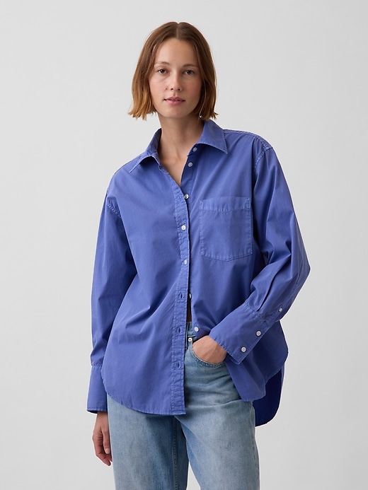 Image number 1 showing, Organic Cotton Poplin Big Shirt