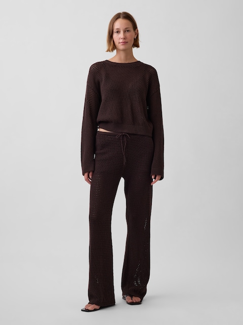 100% Cotton Crochet Sweater Pants