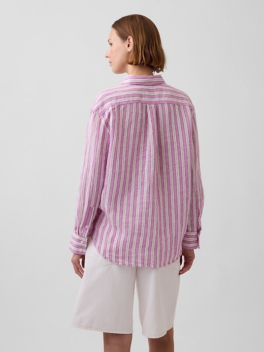 Image number 3 showing, 100% Linen Oversized Shirt