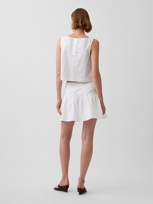Image number 2 showing, Poplin Drop-Waist Mini Skort