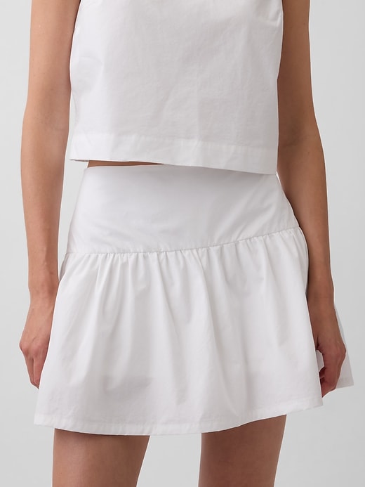 Image number 4 showing, Poplin Drop-Waist Mini Skort