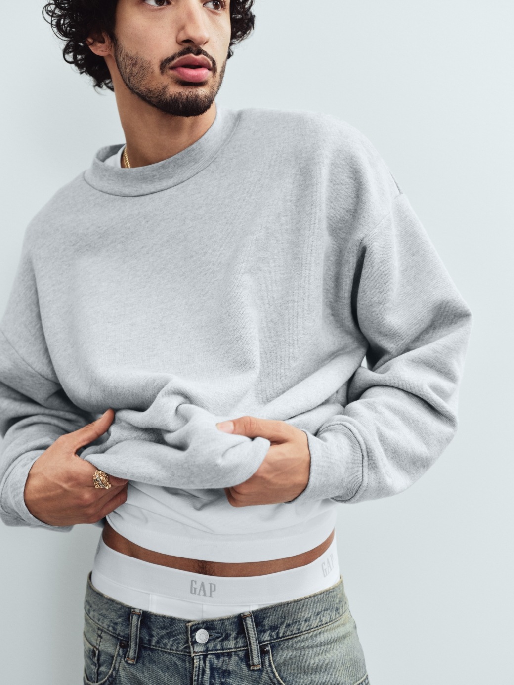 Мужские худи Gap Extra Heavyweight French Terry Sweatshirt — фото 8