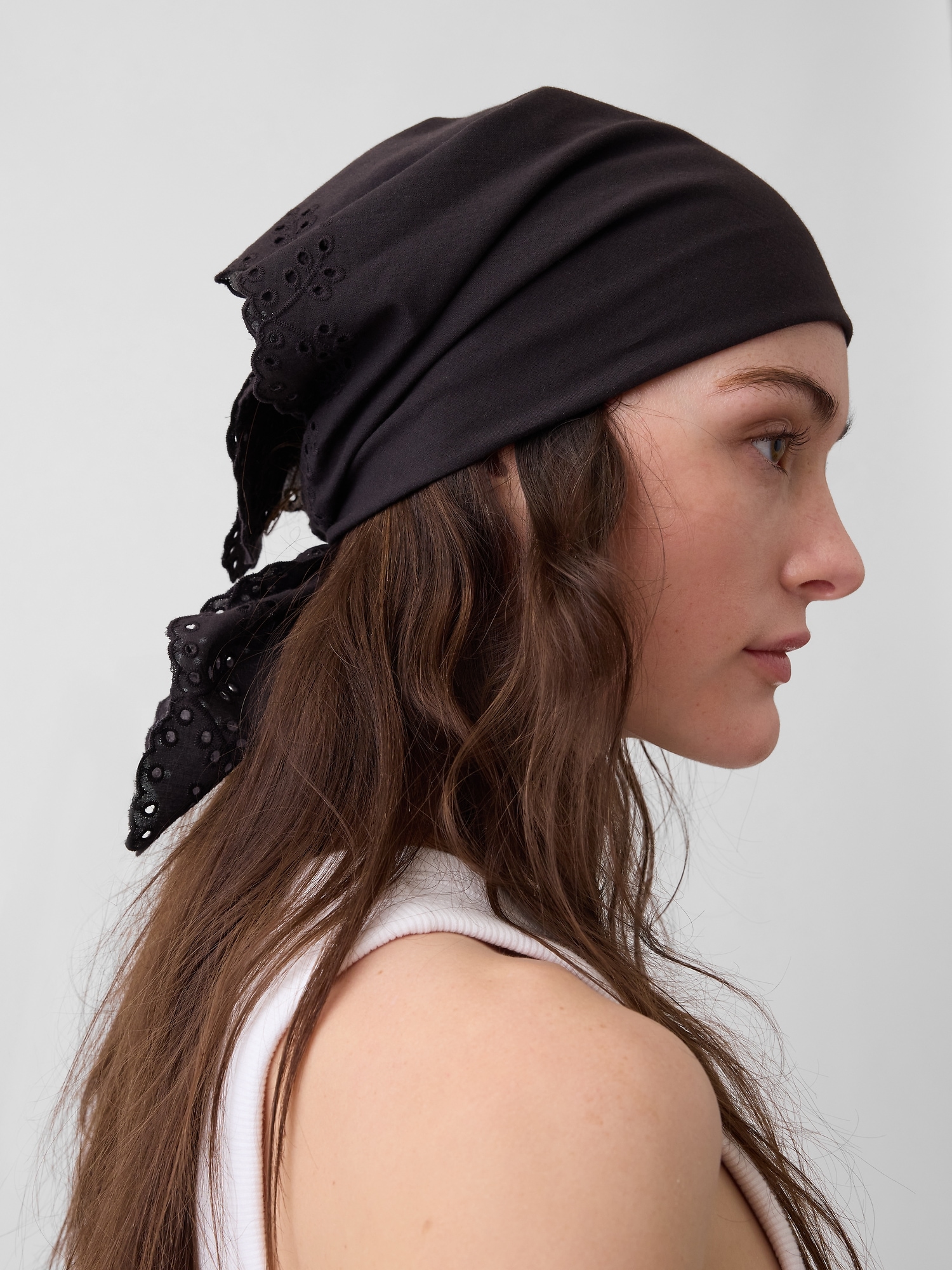 Eyelet Bandana Scarf