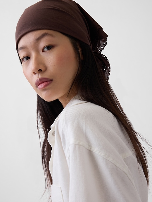 Image number 2 showing, Eyelet Bandana Scarf