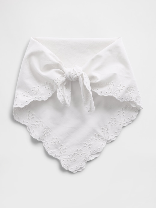 Image number 1 showing, 100% Cotton Eyelet Bandana Scarf