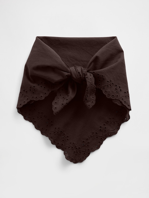 100% Cotton Eyelet Bandana Scarf