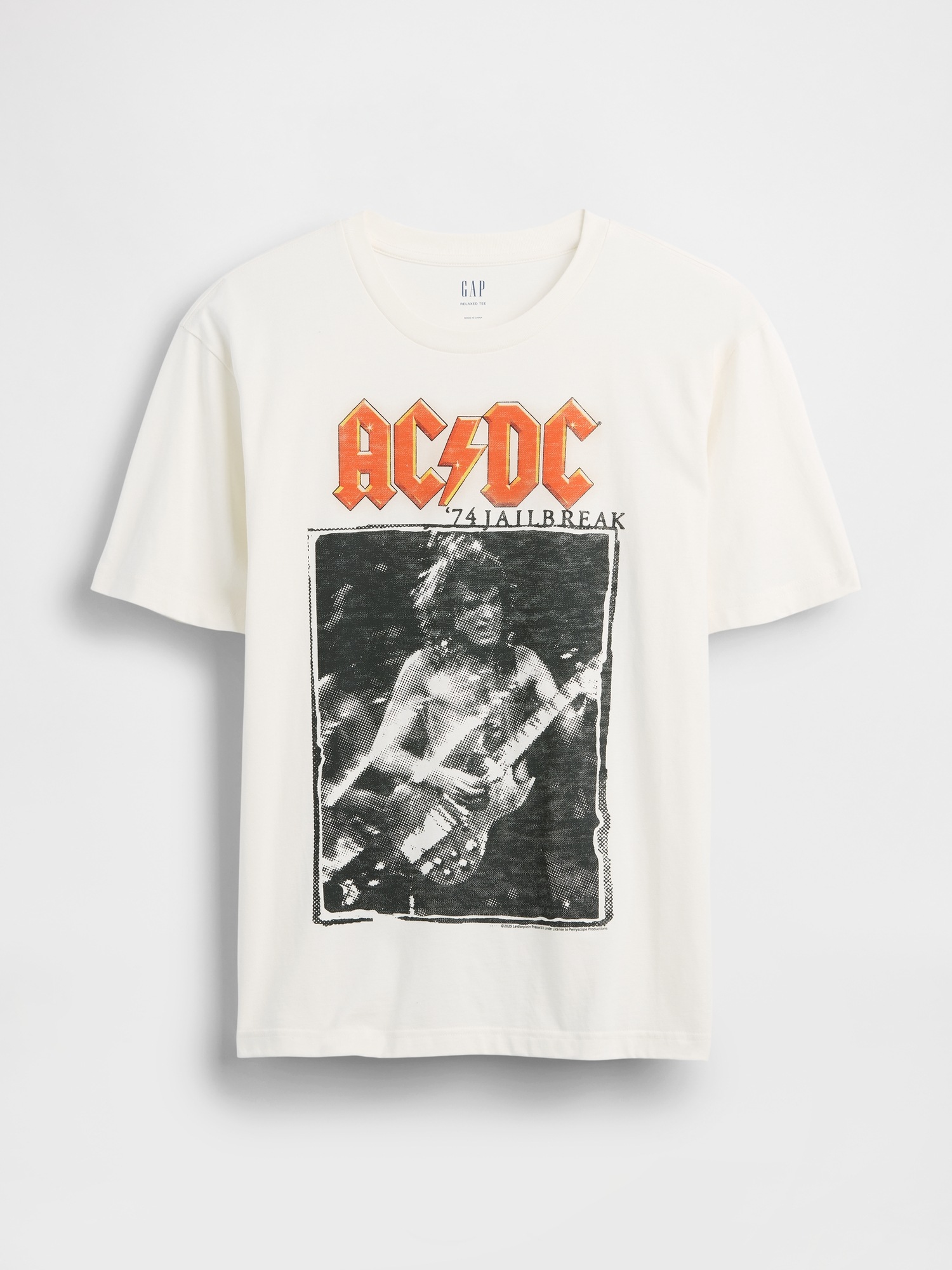 Мужские футболки Gap AC/DC Relaxed Graphic T-Shirt — фото 7