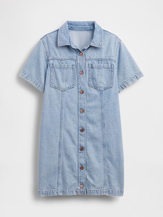 Image number 5 showing, UltraSoft Denim Mini Shirtdress