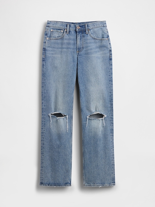 Image number 5 showing, Mid Rise Straight Jeans