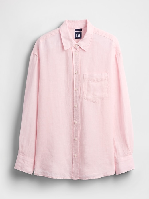 Image number 5 showing, 100% Linen Oversized Shirt