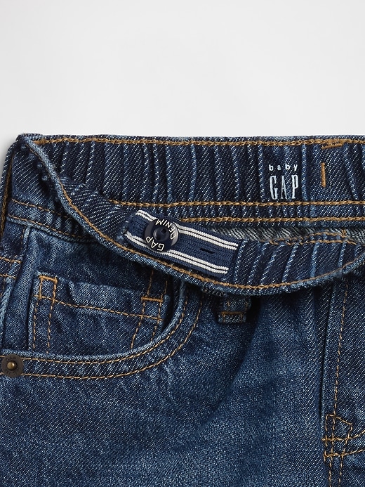 Image number 3 showing, Baby & Toddler UltraSoft Denim Pull-On Baggy Shorts