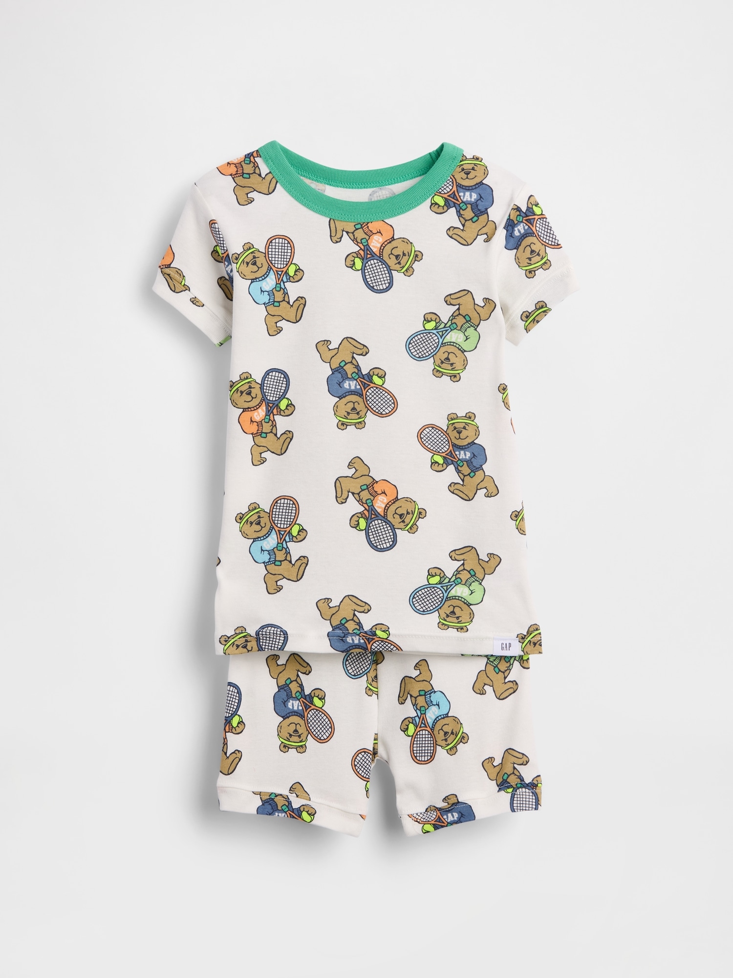 Baby & Toddler Organic Brushed Cotton Brannan Bear Tennis PJ Shorts Set