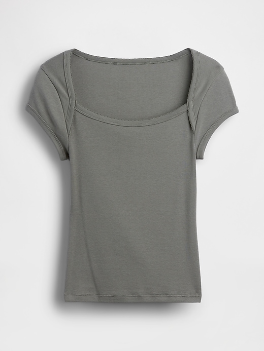 Image number 5 showing, Modern Square-Neck Crop T-Shirt