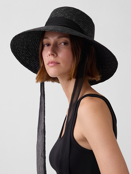 Image number 2 showing, Wide Brim Straw Hat
