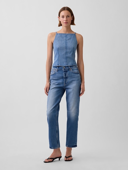 Image number 2 showing, UltraSoft Denim Seamed Square Neck Top