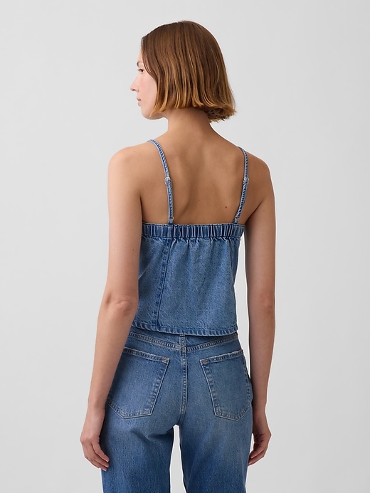 Image number 3 showing, UltraSoft Denim Seamed Square Neck Top