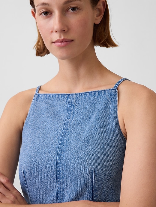 Image number 4 showing, UltraSoft Denim Seamed Square Neck Top