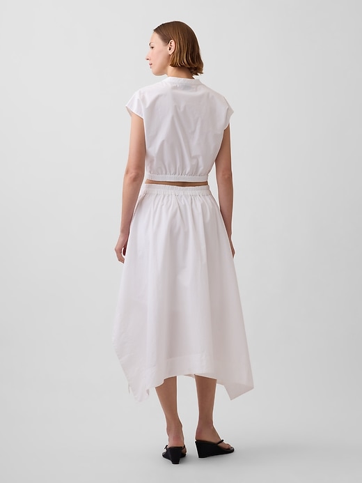 Image number 2 showing, Poplin Handkerchief Midi Skirt