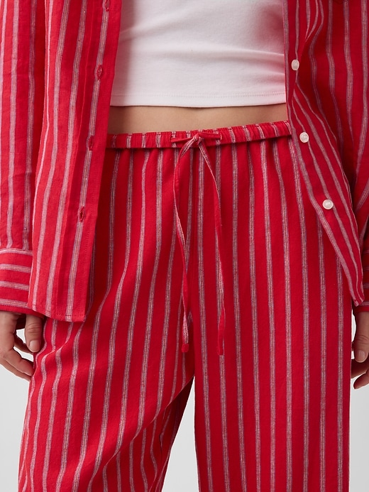 Image number 7 showing, Linen-Blend Easy Wide-Leg Pants