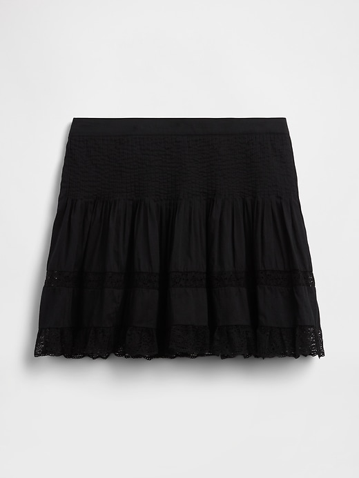 Image number 6 showing, Pintuck Lace-Trim Easy Mini Skirt