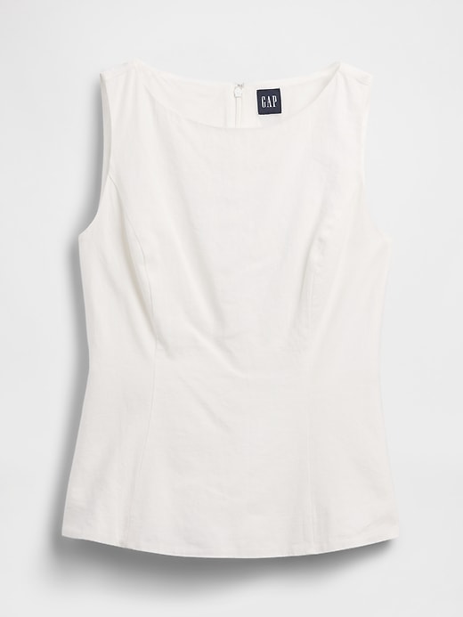 Image number 5 showing, Linen-Blend Boatneck Top