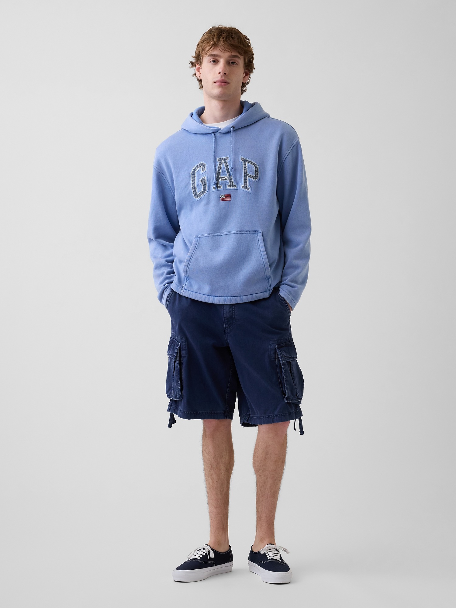 Мужские худи Gap VintageSoft Oversized Americana Logo — фото 2