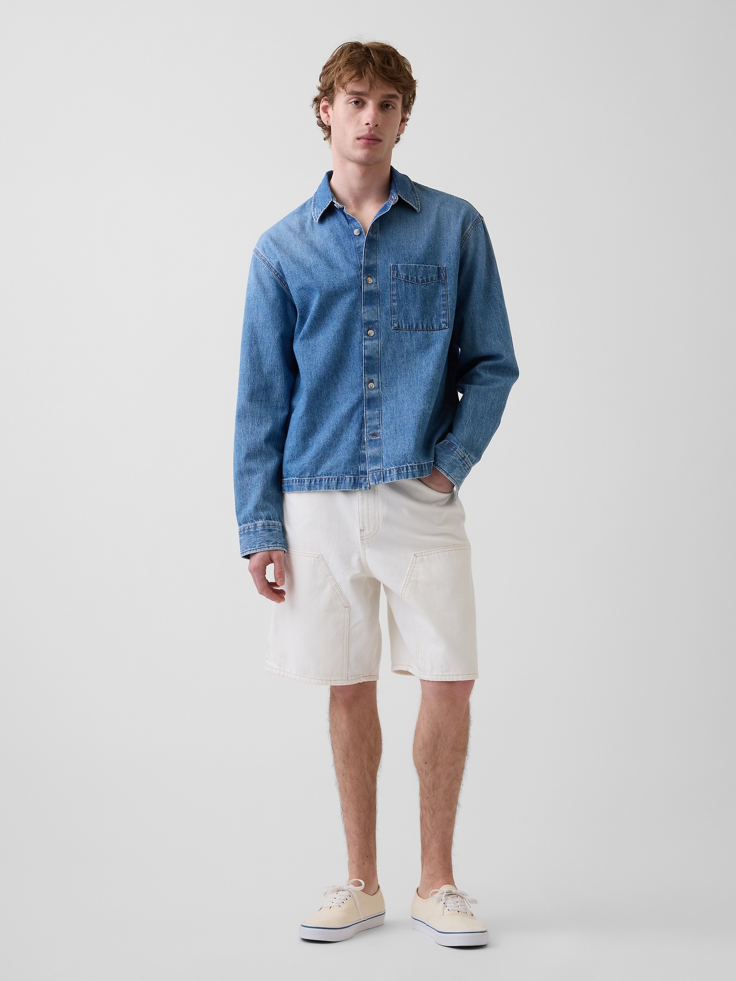 Мужские шорты Gap 9" Loose Denim Carpenter Shorts