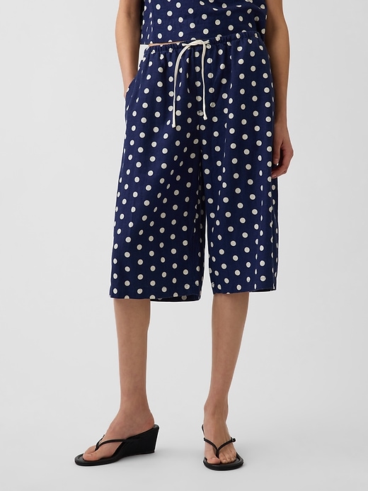 Image number 2 showing, Linen-Blend Relaxed Easy Culotte Pants