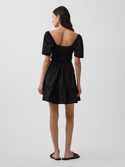 Image number 2 showing, Poplin Flutter-Sleeve Mini Dress