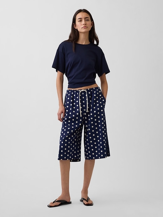 Image number 6 showing, Linen-Blend Relaxed Easy Culotte Pants
