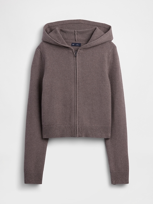 Image number 6 showing, CashSoft Sweater Crop Zip Hoodie